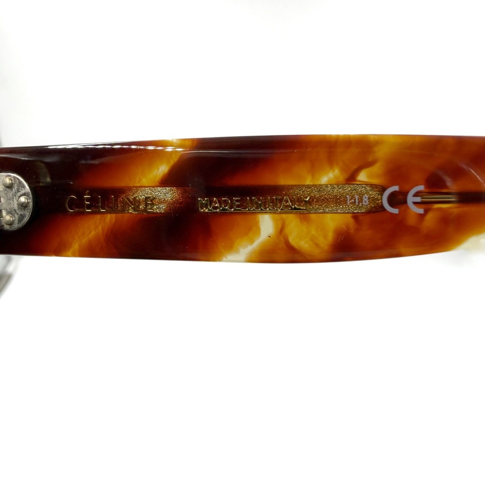 Celine Sunglasses Tortoiseshell Shadow Flat Top Oversized Women CL4001i - Picture 10 of 11